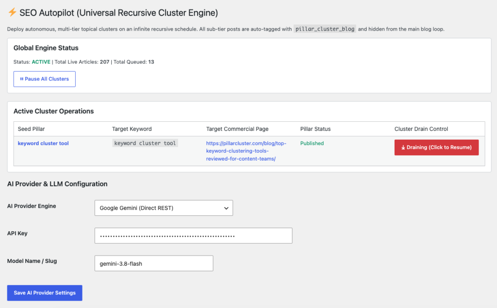 pillar cluster seo plugin